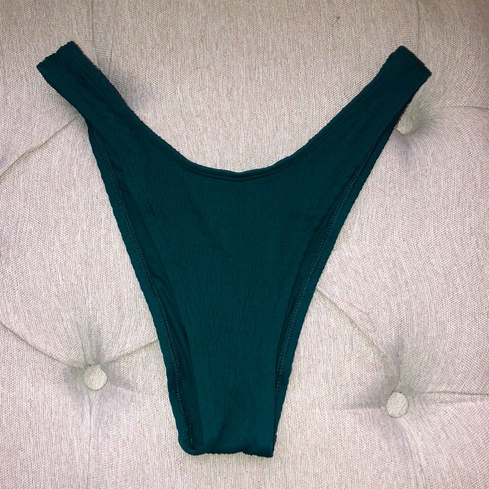 Aerie Hi-Leg Cheeky Greenish Blue Bikini Bottom